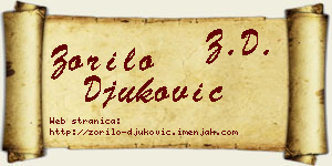 Zorilo Đuković vizit kartica
